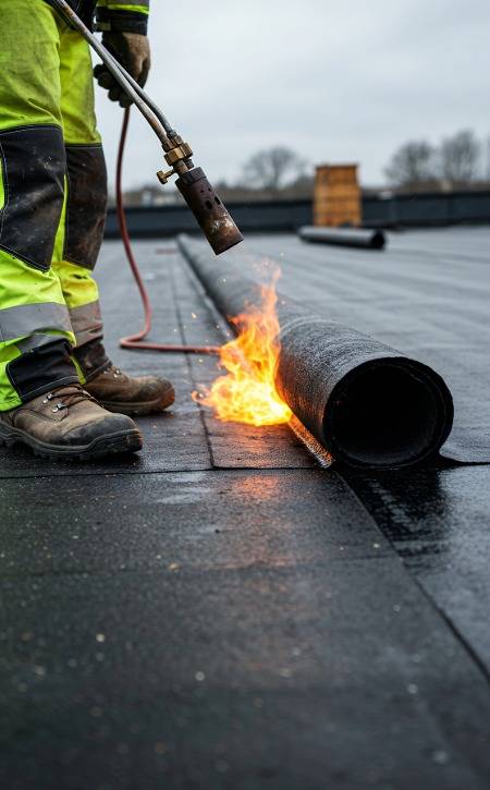 Schwarzdachsanierung Flämmarbeiten Abdichtung Wien Schwarzdachsanierung Flämmarbeiten Abdichtung Wien